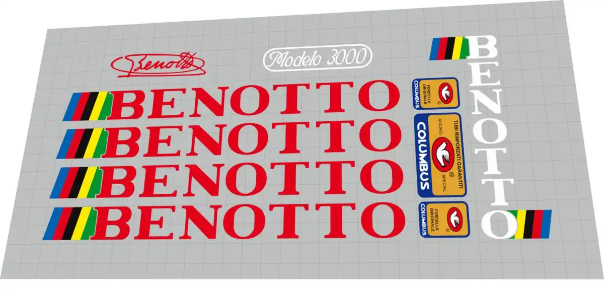 1987 Benotto Modelo 3000 Frame Decal Set