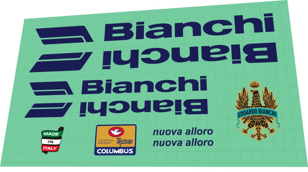 1985 Bianchi Nuova Alloro Frame Decal Set