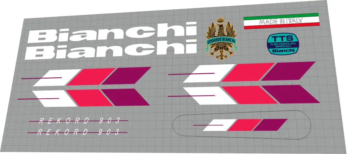 1988 Bianchi Rekord 903 Frame Decal Set