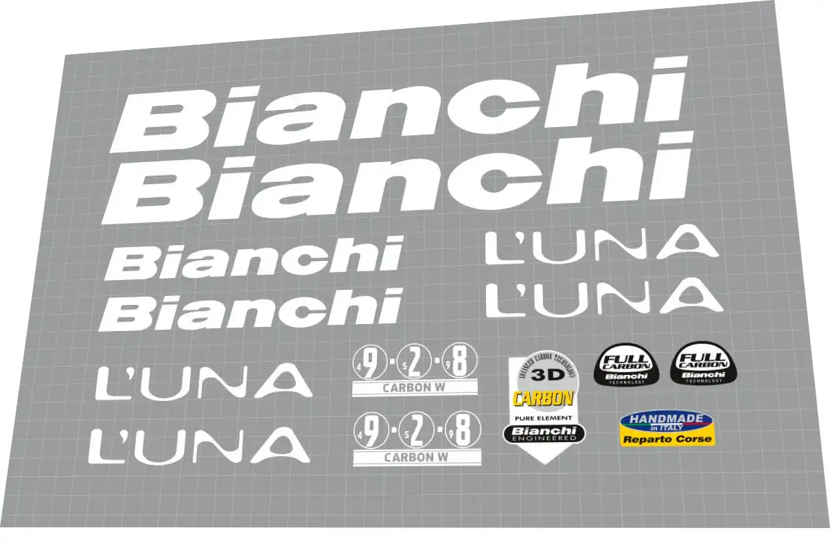 2004 Bianchi Luna 928 White Frame Decal Set