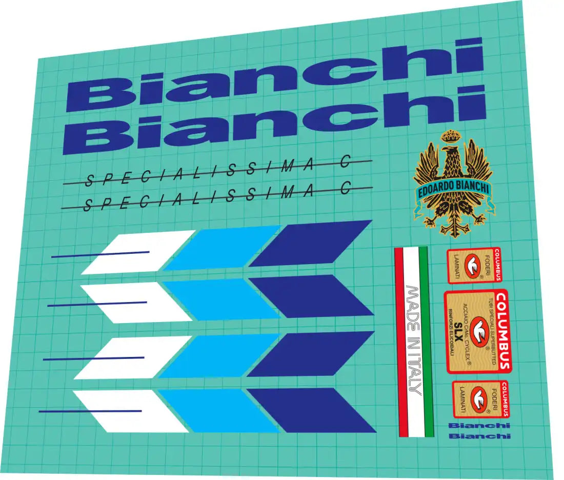 Bianchi Specialissima C Frame Decal Set