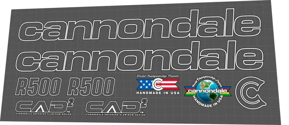 Cannondale R500 Frame Decal Set - 1998