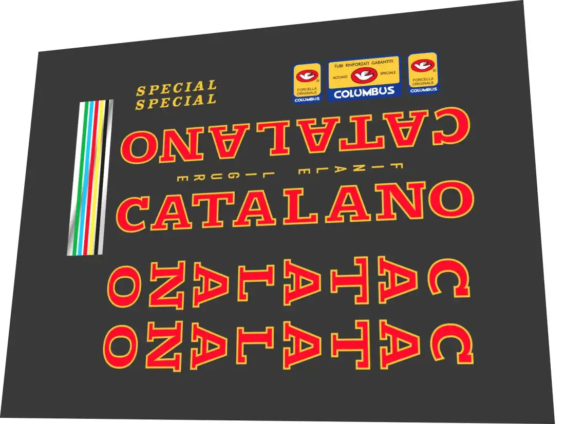 1985 Catalano Red-Gold Frame Decal Set