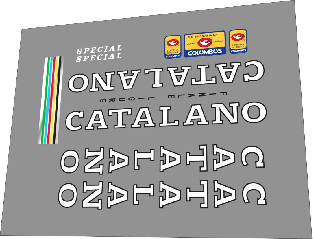 1985 Catalano White Black Frame Decal Set