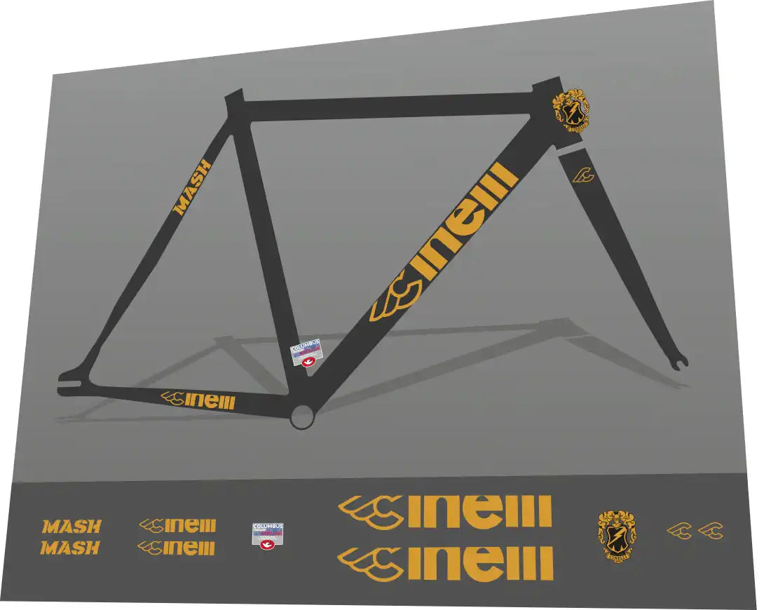 Cinelli Mash Gold Frame Decal Set