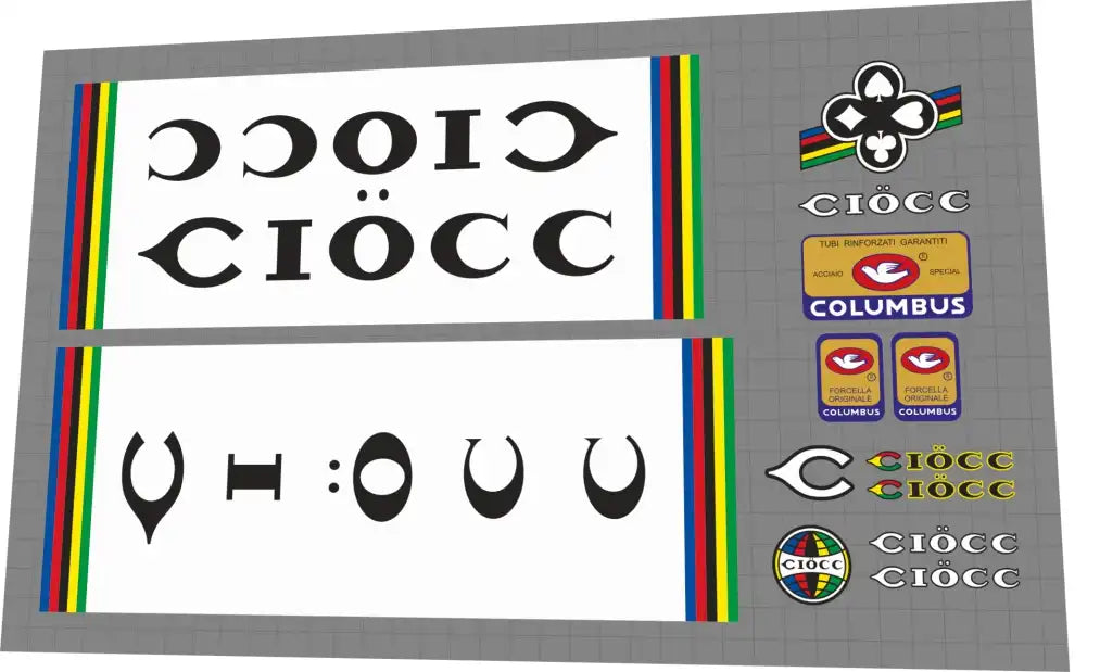 Ciöcc White Frame Decal Set - 1983