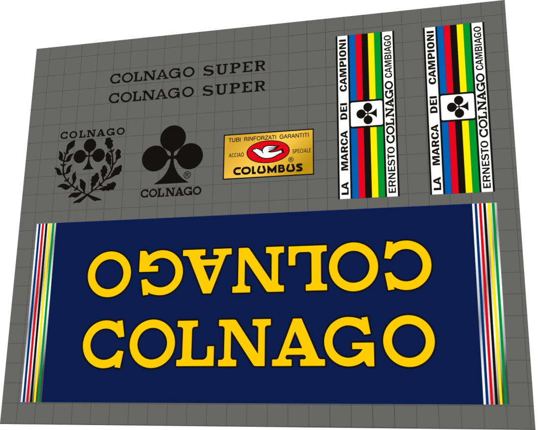 1973 Colnago Super Molteni Frame Decal Set
