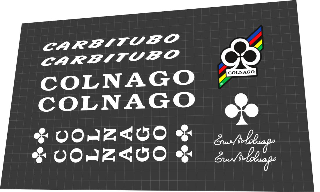 1989 Colnago Carbitubo White Frame Decal Set