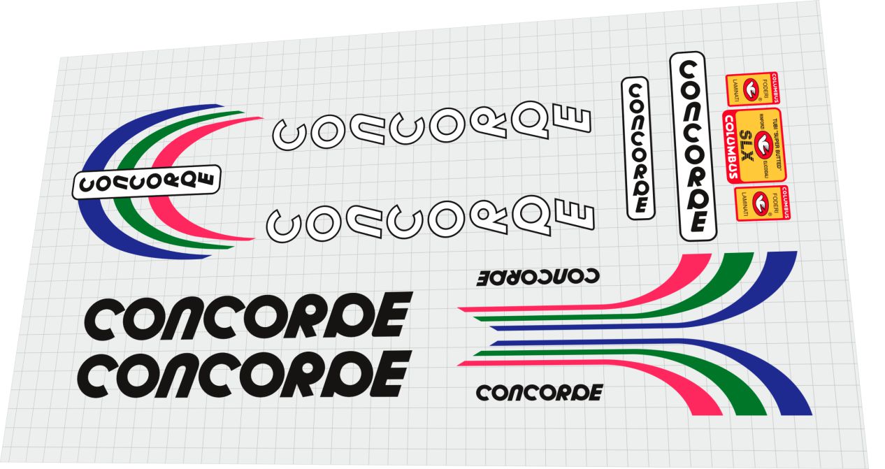 1988 Concorde Team PDM Frame Decal Set