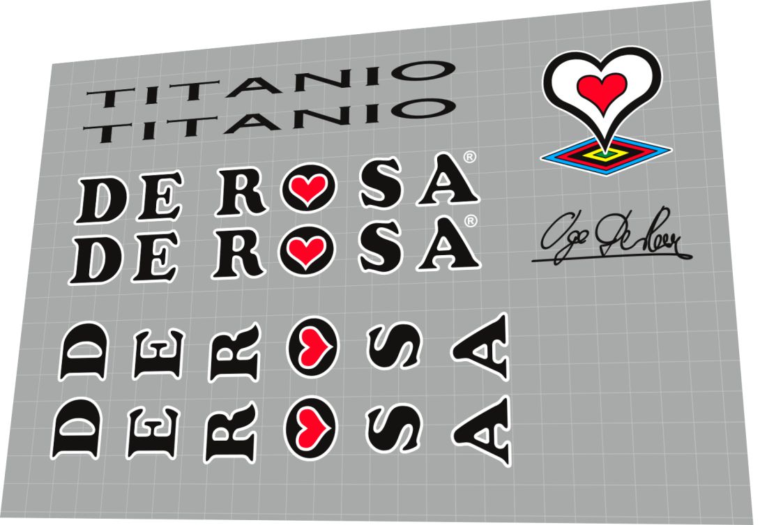 1994 De Rosa Titanio Frame Decal Set