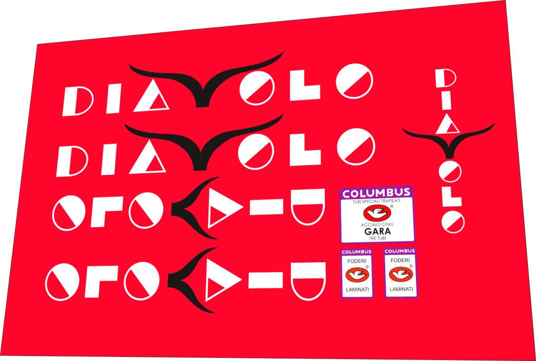 1990 Diavolo Frame Decal Set