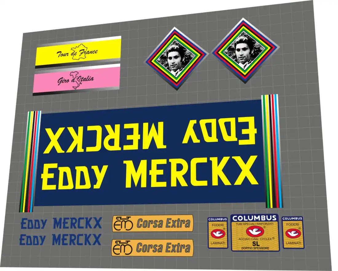 1987 Eddy Merckx Corsa Extra Frame Decal Set