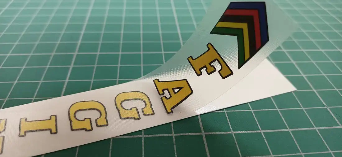1980 Faggin Special Yellow Black Outline Frame Decal Set