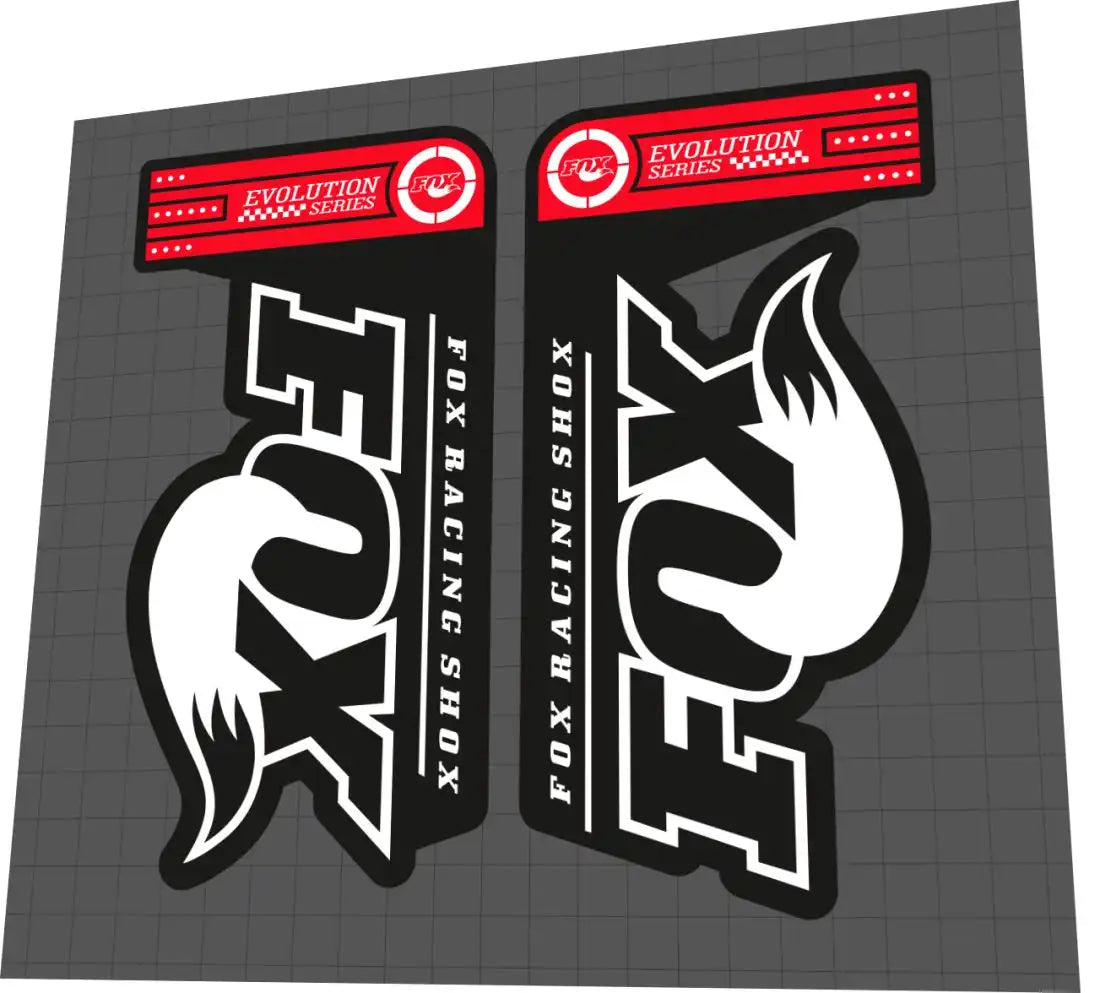 2013 Fox Evolution Series 32 Float Red Fork Decal Set