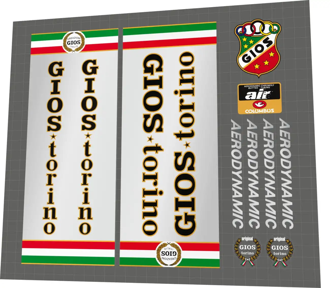 1981 Gios Torino Aerodynamic Frame Decal Set