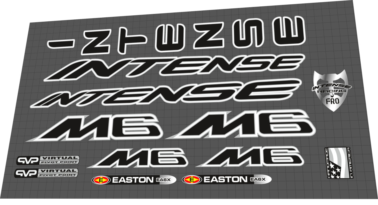 2008 Intense M6 Frame Decal Set