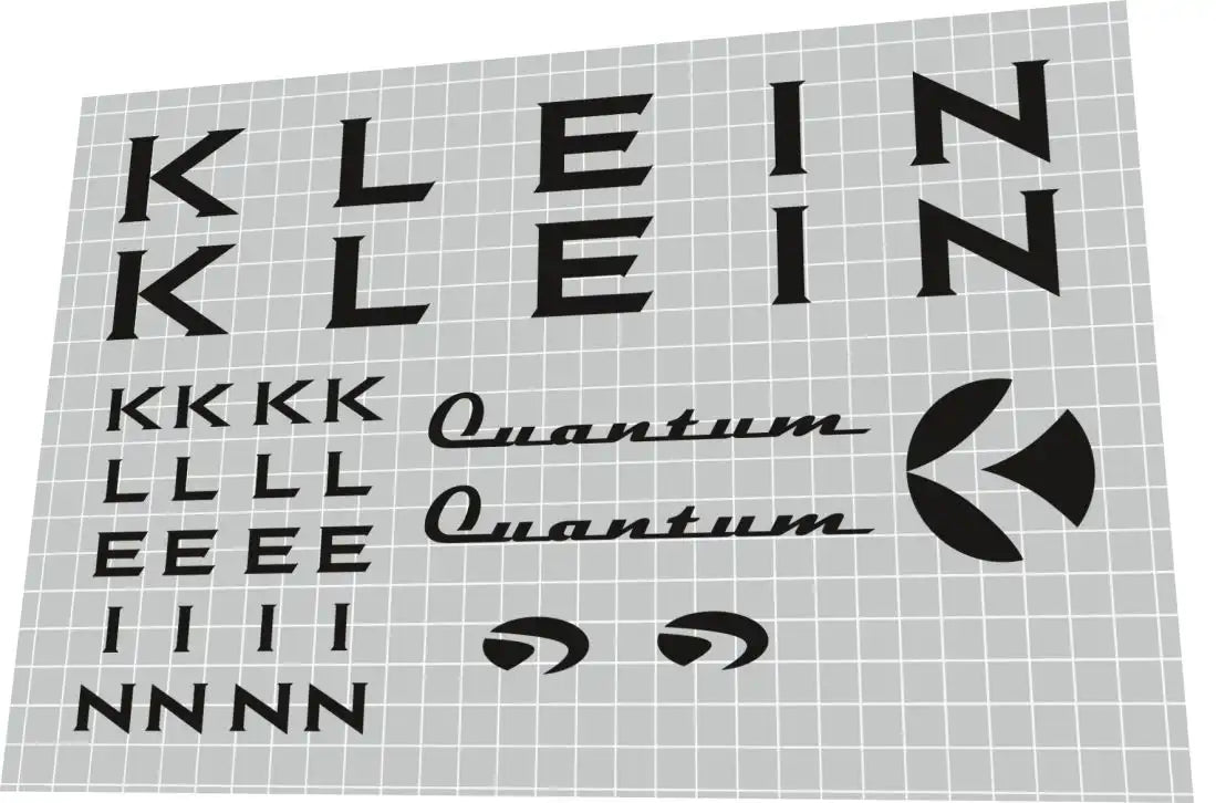 2001 Klein Quantum Black Frame Decal Set