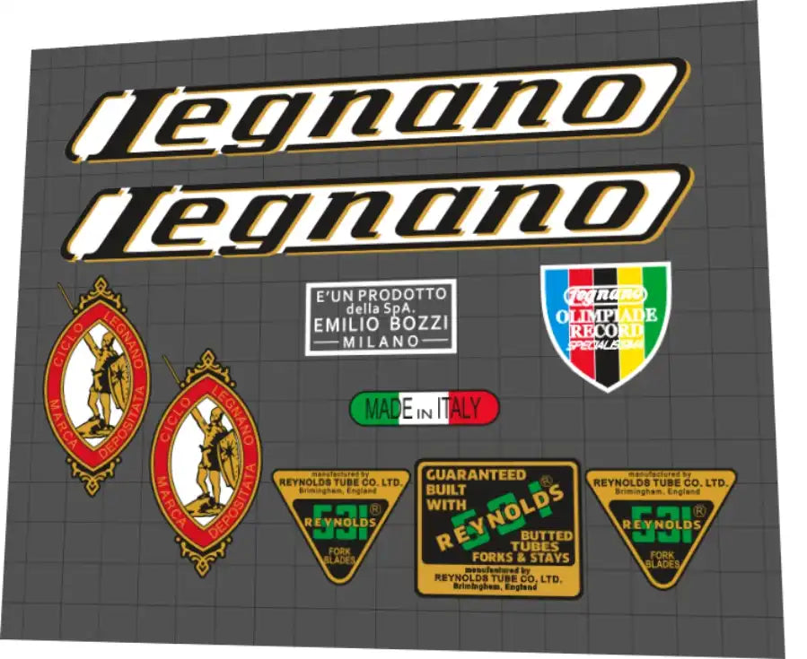 Legnano Olimpiade Record Frame Decal Set - 1976