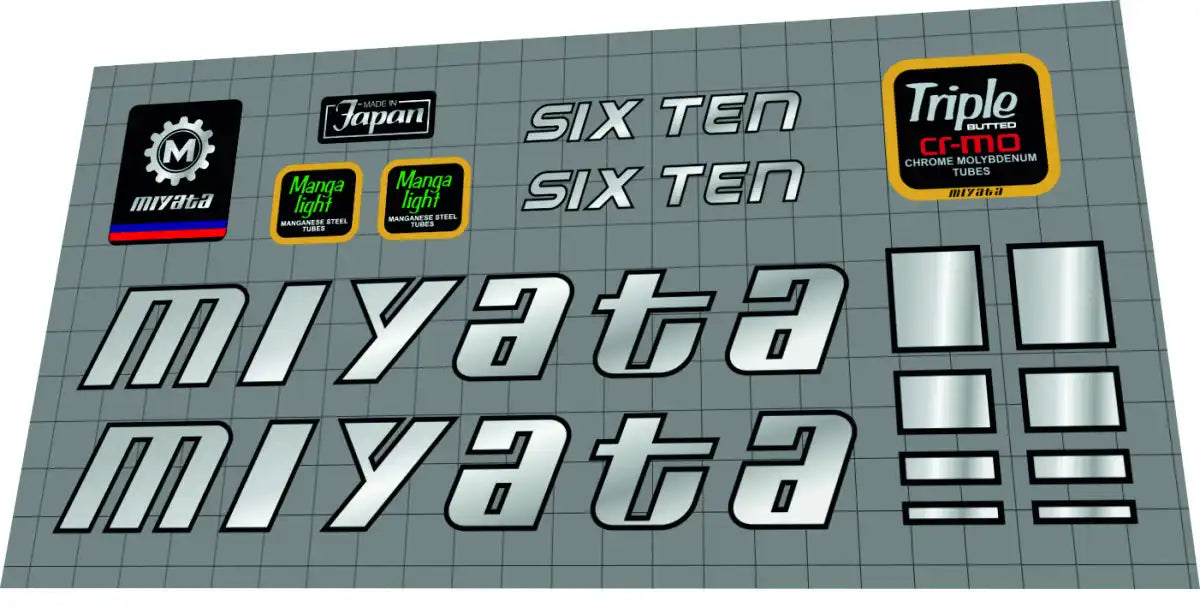 1980s Miyata 610 Frame Decal Set