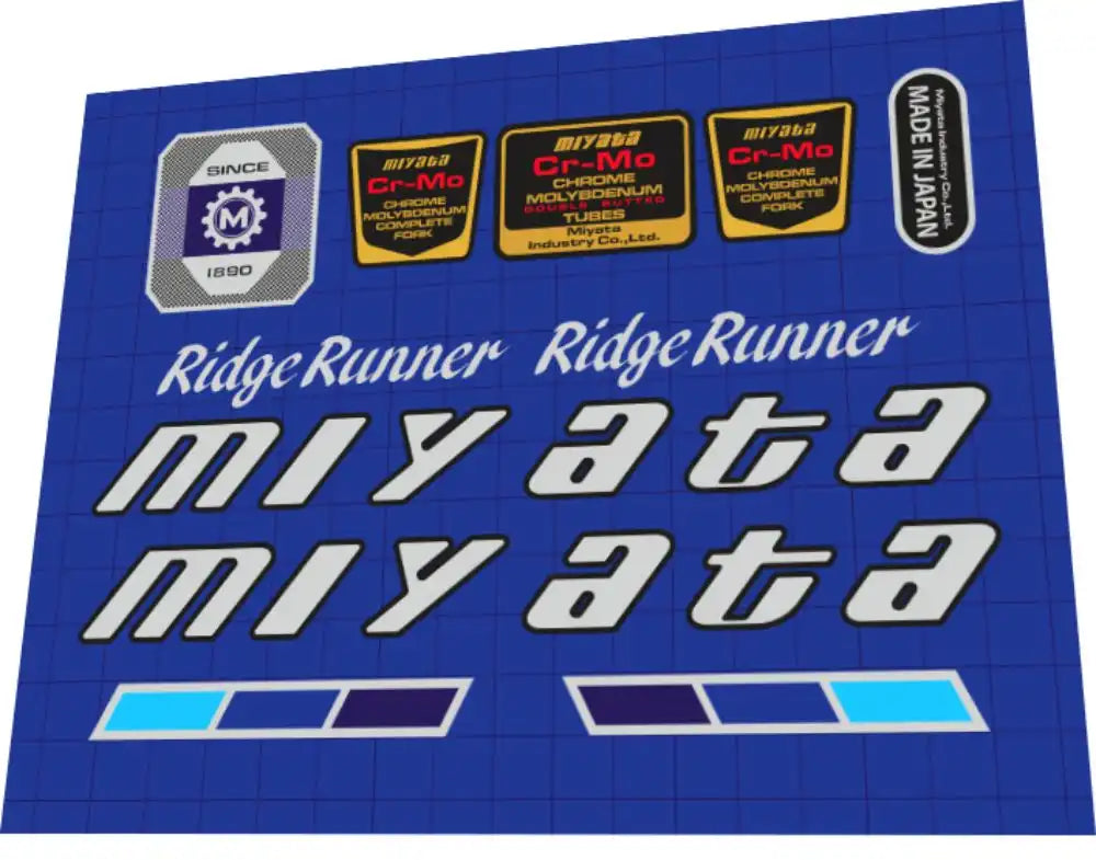 1984 Miyata Ridge Runner Frame Decal Set
