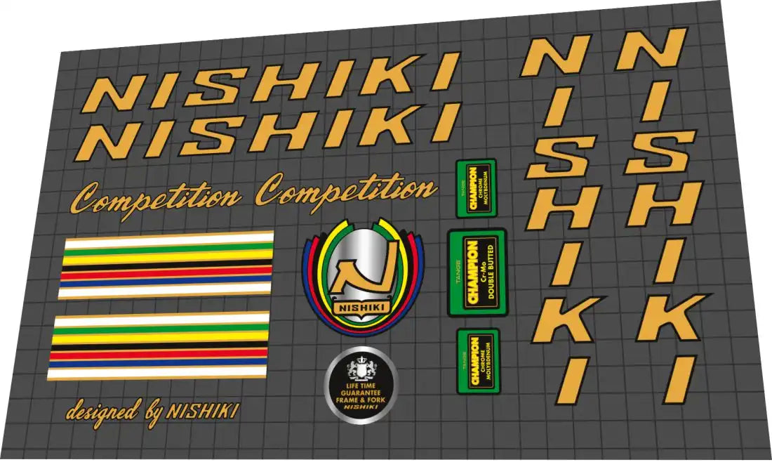 1979 Nishiki Competition Frame Decal Set