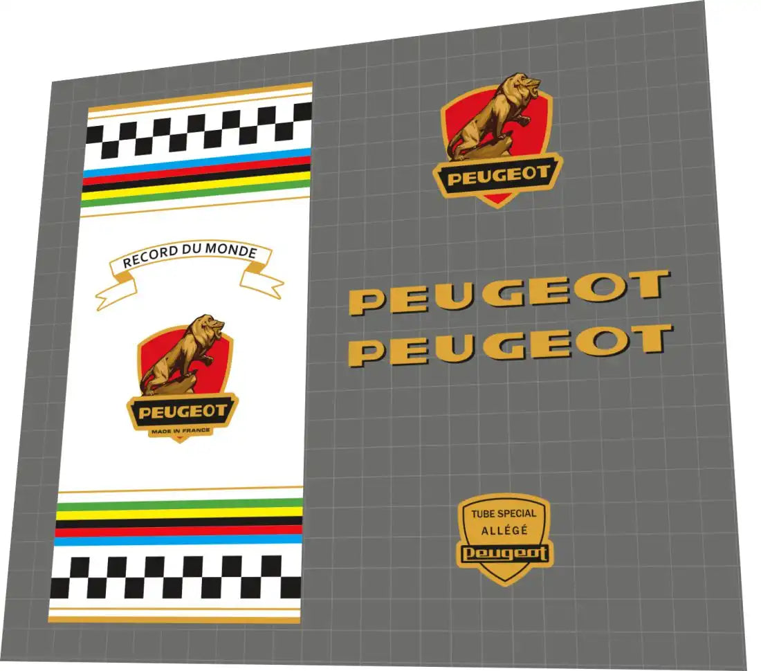 Peugeot PA 10 Frame Decal Set - 1966-73