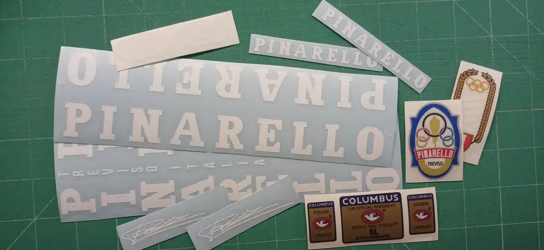 1985 Pinarello Treviso SL White Frame Decal Set
