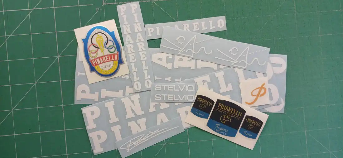 1994 Pinarello Stelvio Kens White Frame Decal Set