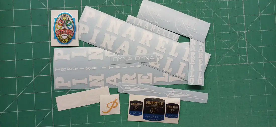 1995 Pinarello Dyna White Frame Decal Set