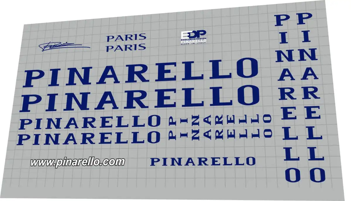 2000 Pinarello Banesto Team Paris Navy Blue Frame Decal Set