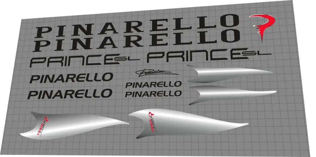 2005 Pinarello Prince SL Black Frame Decal Set