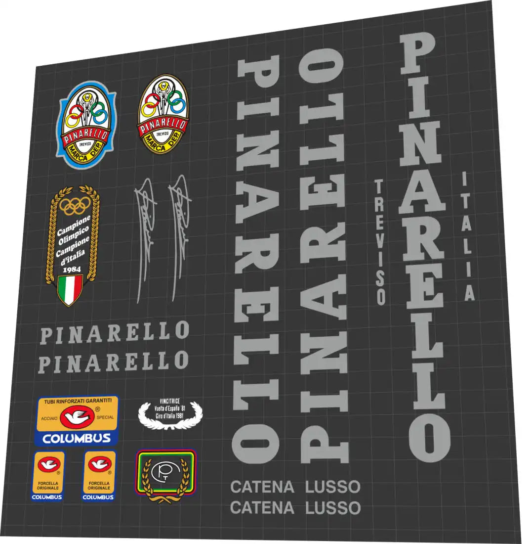 Pinarello Catena Lusso Silver Frame Decal Set