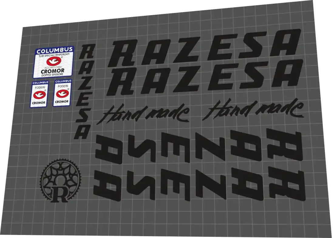1980s Razesa Black Frame Decal Set