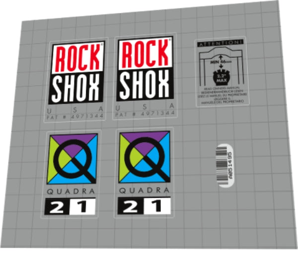 1994 Rock Shox Quadra 21 Fork Decal Set