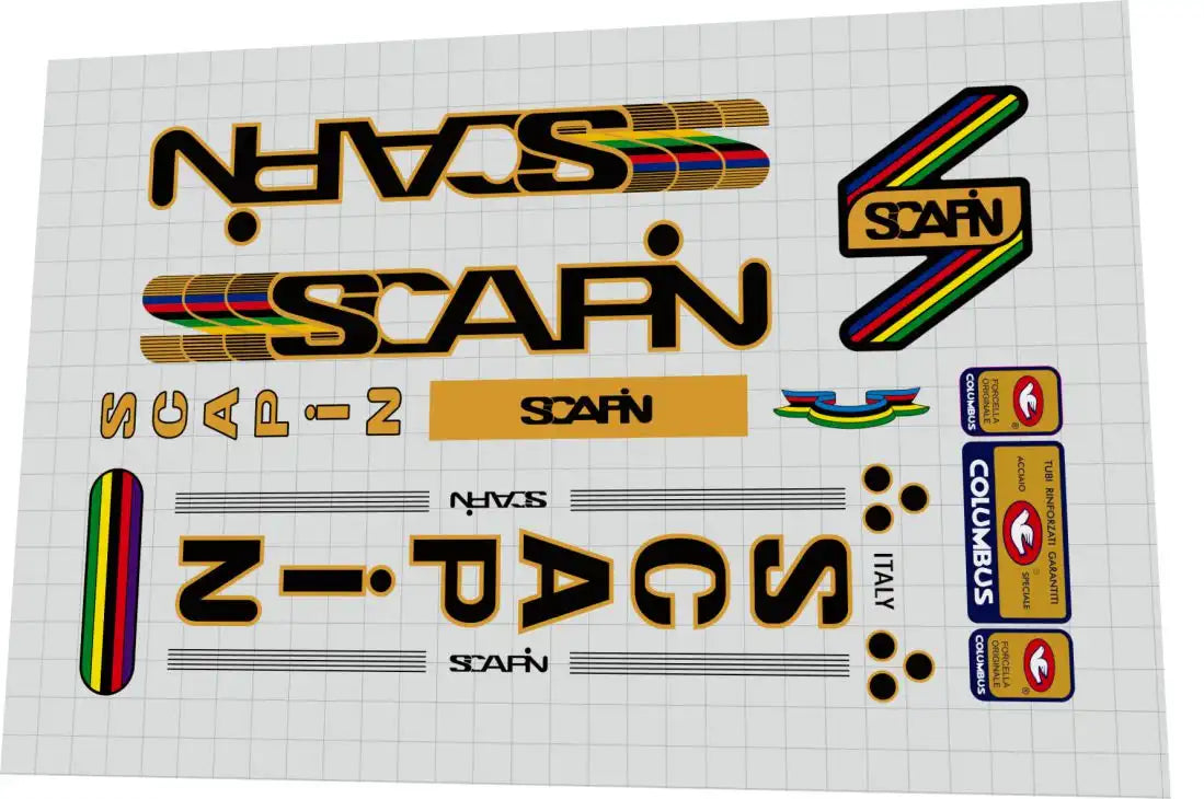 Scapin with Columbus Frame Decal Set - 1982