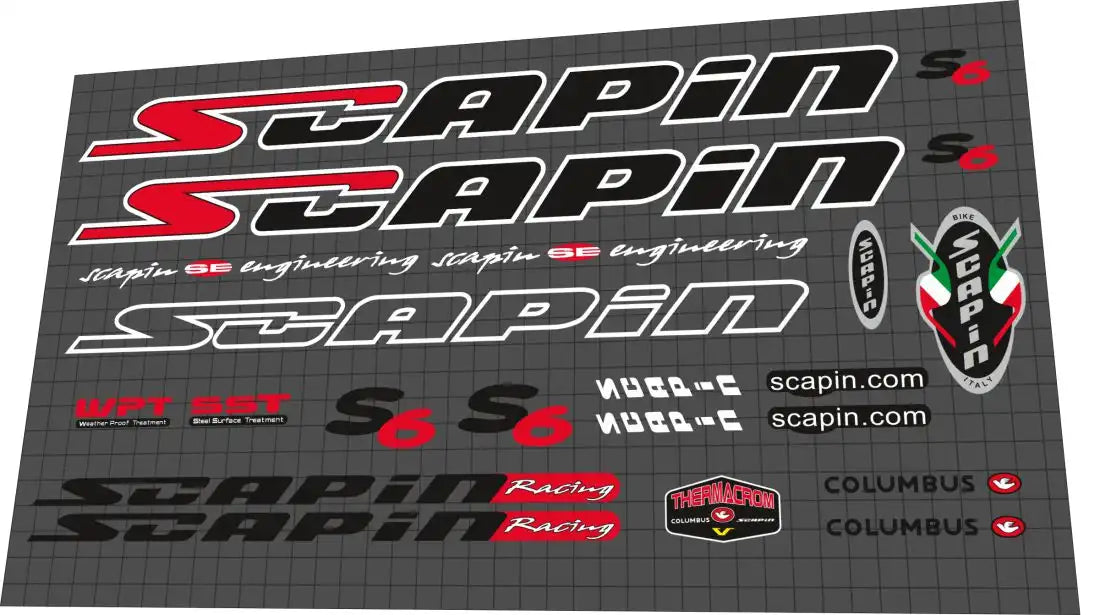 2001 Scapin S6 Frame Decal Set