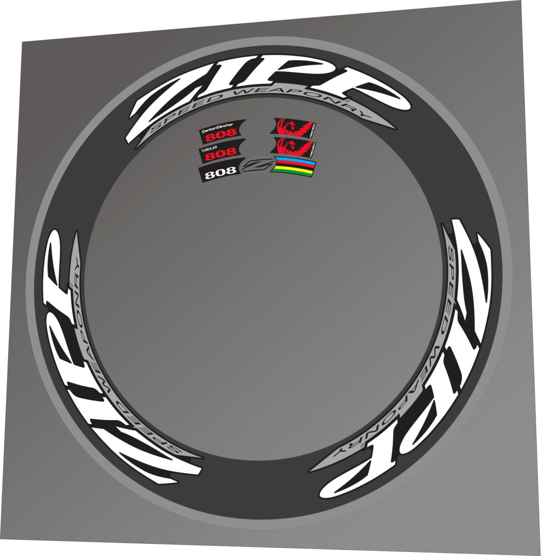 Zipp 808 Speed Weaponry Rim Decal Set - 2008-2012