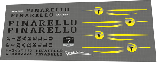 Pinarello Surprise Black Frame Decal Set - 1990s