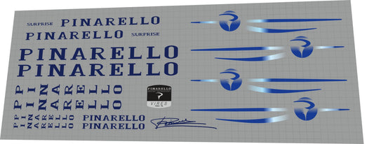Pinarello Surprise Blue Frame Decal Set - 1990s