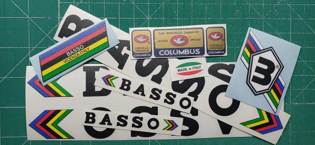 1981 Basso Track Black Frame Decal Set