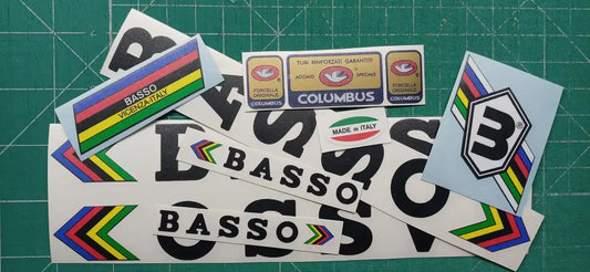 1981 Basso Track Black Frame Decal Set