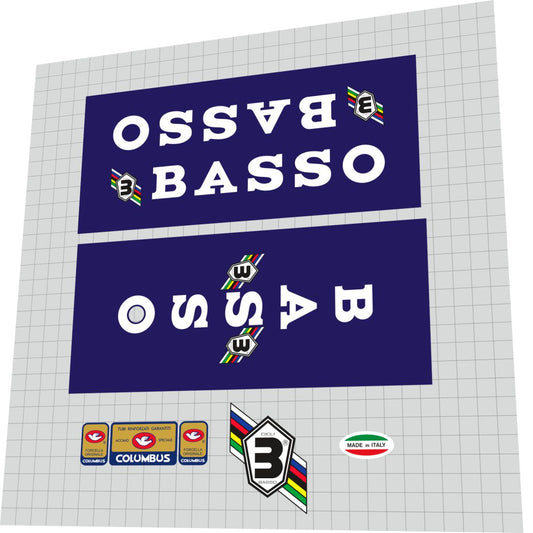 1977 Basso Blue Frame Decal Set