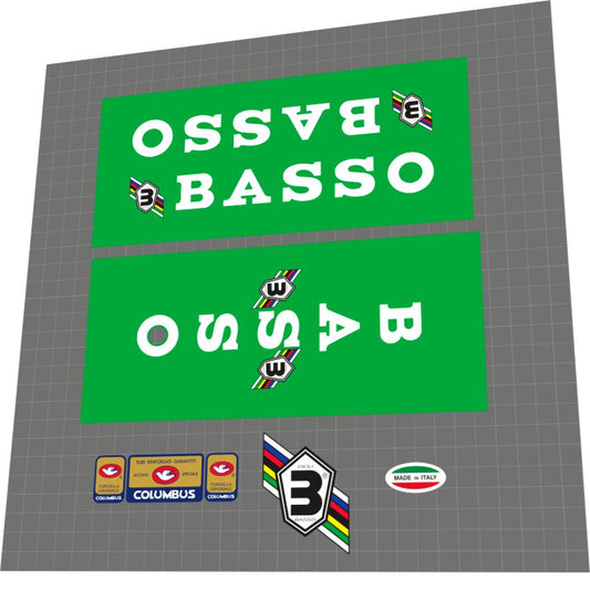 1977 Basso Gap Green Frame Decal Set