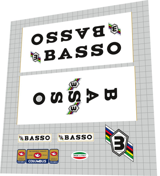 1977 Basso White Frame Decal Set