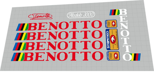 1987 Benotto Modello 3000 Frame Decal Set