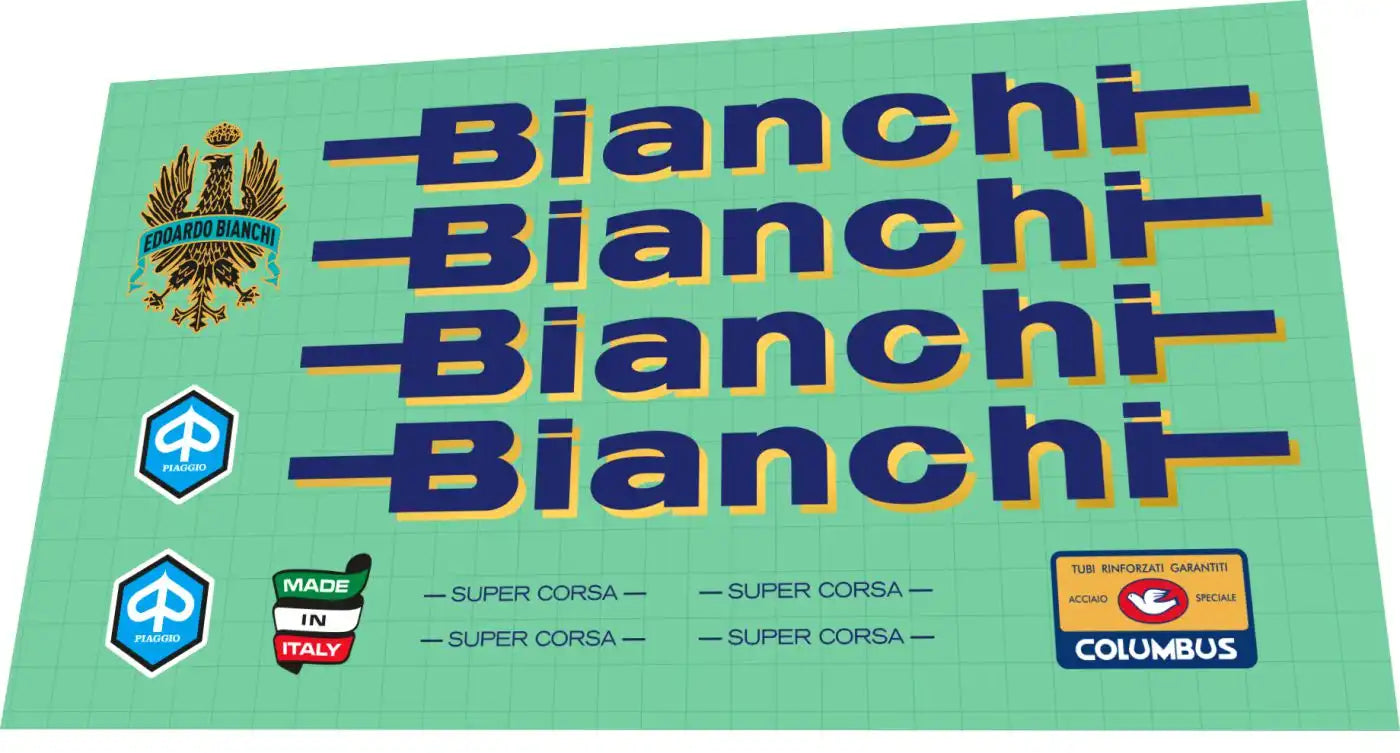1981 Bianchi Super Corsa Frame Decal Set