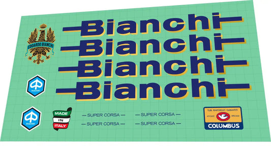 1981 Bianchi Super Corsa Frame Decal Set