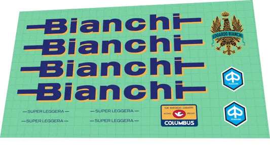 1981 Bianchi Superleggera Frame Decal Set