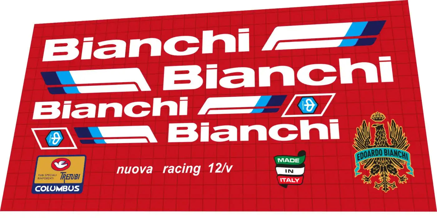 1984 Bianchi Nuova Racing 12V Frame Decal Set