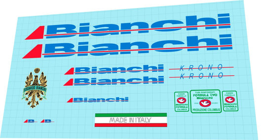 1987 Bianchi Krono Frame Decal Set